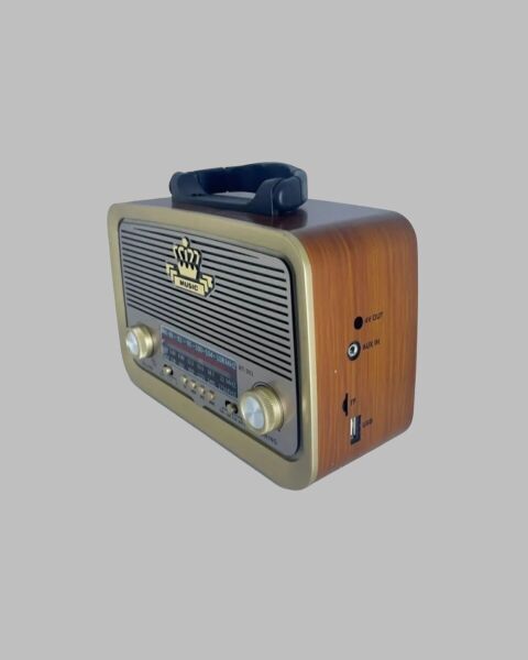 Ahşap Nostaljik Radyo Bluetooth USB SD Kart Destekli