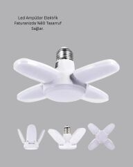 Yüksek Işık Güçlü LED Ampül 4 Kollu Katlanır Pervane Tasarım