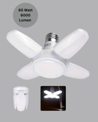 Yüksek Işık Güçlü LED Ampül 4 Kollu Katlanır Pervane Tasarım