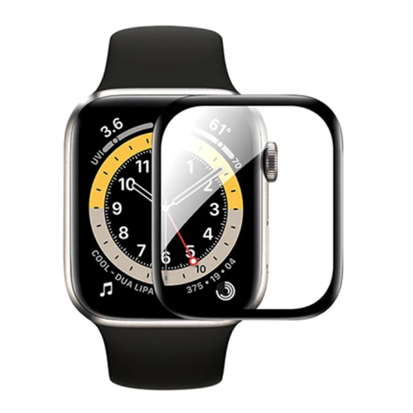 Apple Watch 7-8 41mm 3D PMMA Kavisli Full Cam Ekran Koruyucu PET-(5775)