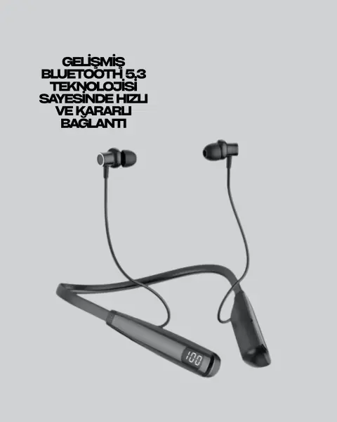 Bluetooth 5.3 Boyun Bantlı Kulaklık – Oyun ve Müzik Modu SD Kart Desteği