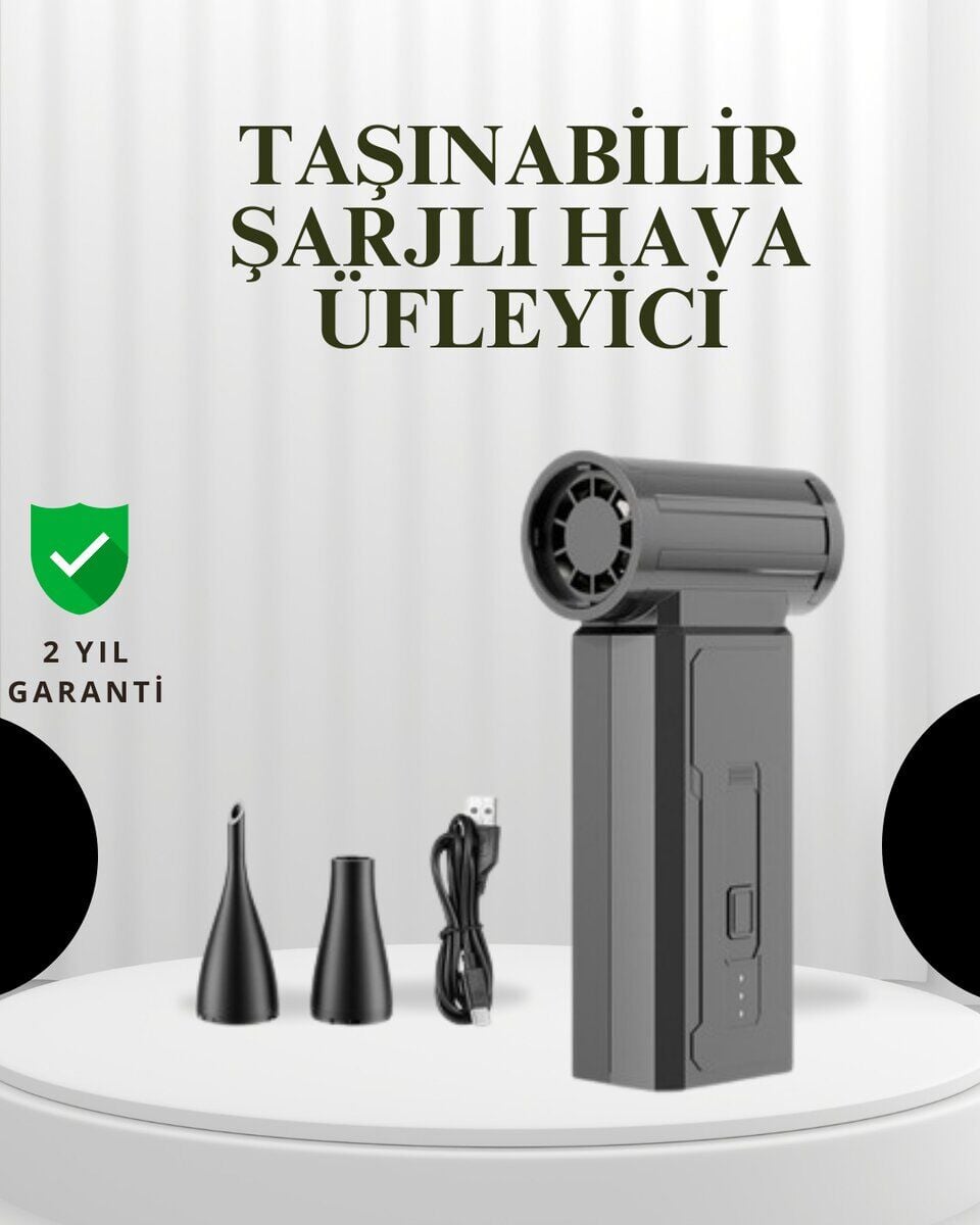 Taşınabilir Şarjlı Güçlü Hava Üfleme Aleti Çok Yönlü Kullanım