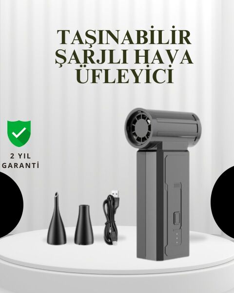 Taşınabilir Şarjlı Güçlü Hava Üfleme Aleti Çok Yönlü Kullanım