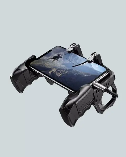 Dört Parmak Destekli Mobil Gamepad Tetikli Oyun Kontrolcüsü