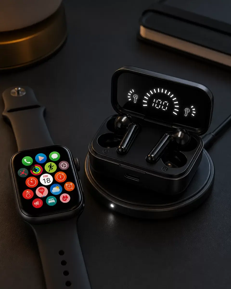 Spor ve Günlük Kullanıma Uygun Akıllı Saat ve Bluetooth Kulaklık Seti Yüksek Performans