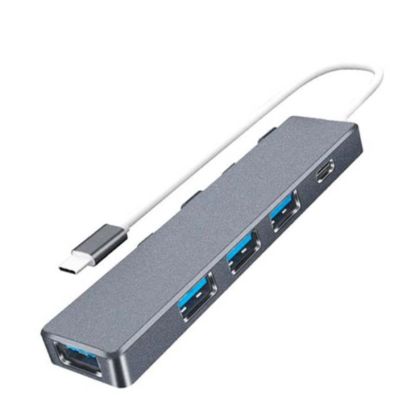ALLY  ADS-301C 5 in 1 Type C Dönüştürücü 4 Usb Portlu Adaptör Hub Çoklayıcı-(5775)