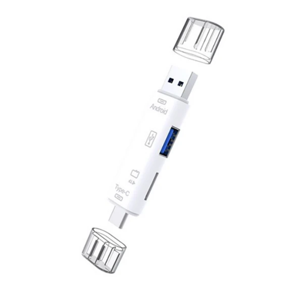 Smart Otg 3in1 Type-C Ve Micro Usb Tf Card Reader Otg-(5775)