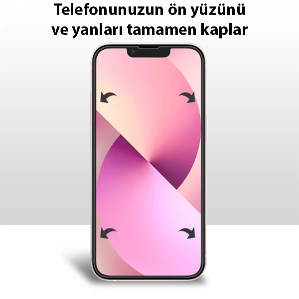 iPhone 13 Pro Max 6.7 Film Ön Arka Full Koruyucu Nano Hidrojel Koruyucu Set-(5775)