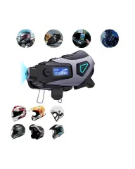 Kask İçi Kablosuz Kulaklık Kamera Fonksiyonlu IPX8 Su Geçirmez ve LED Ekranlı