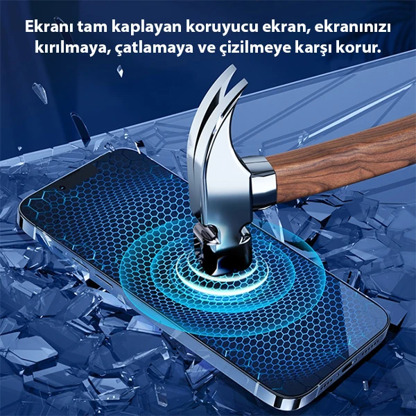 iPhone 13 Pro Max 6.7 Full Kaplama Hidrojel Film Full Ekran Koruyucu-(5775)