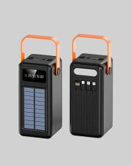 80000 mAh Solar Powerbank Göstergeli Fenerli Hızlı Şarj Taşınabilir Şarj Cihazı