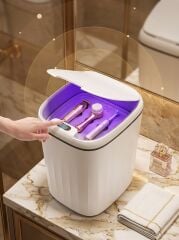 VeraGlobe Akıllı Sensörlü Çöp Kovası 20 L UV Işık Antibakteriyel Koku Geçirmez Otomatik