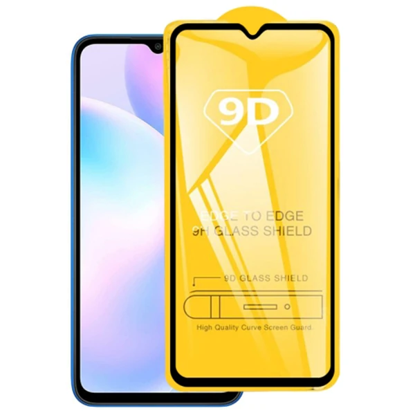 Ally Xiaomi Redmi 9 9D Full Glue Tempered Cam Ekran Koruyucu-(5775)