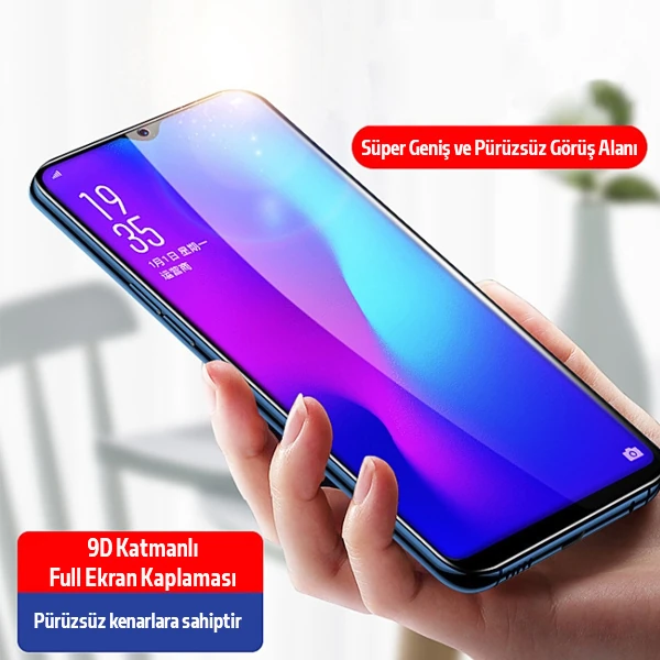 Ally Xiaomi Redmi 9 9D Full Glue Tempered Cam Ekran Koruyucu-(5775)