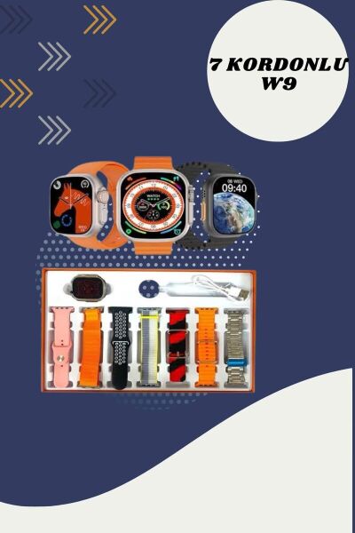 7 Kordonlu Akıllı Saat Ve 2.Nesil Kulaklık Yüksek Ses Kaliteli Uzun Pil Ömrü