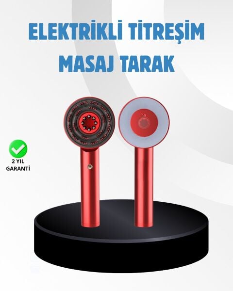 Saç Büyüme Destekleyici Elektrikli Masaj Tarak LED ve Titreşimli