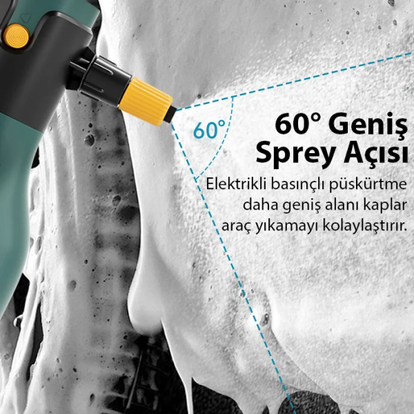 ALLY 2L Yüksek Basınçlı Şarjlı Köpük Makinası Oto Yıkama Pompası Köpük Püskürtücü-(5775)