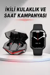 İkili Set Dev Kampanya Ucuz Kulaklık Ucuz Akıllı Saat Gürültü Önleyici Uzun Pil Ömrü
