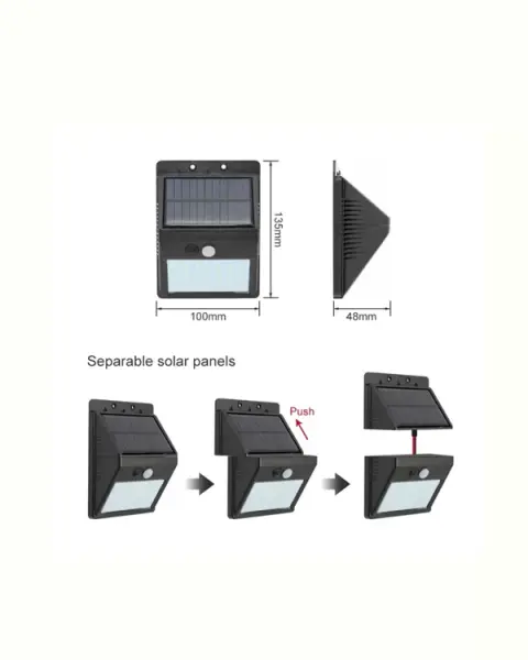 Su Geçirmez 20 LED Solar Aydınlatma | Dış Mekan için PIR Hareket Sensörü ile Akıllı Işık Yeni Nesil