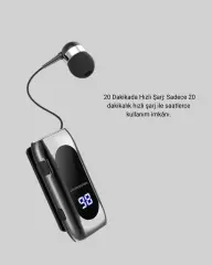 Dijital Göstergeli Bluetooth Kulaklık – Klipsli ve Şık Tasarım Yeni Nesil