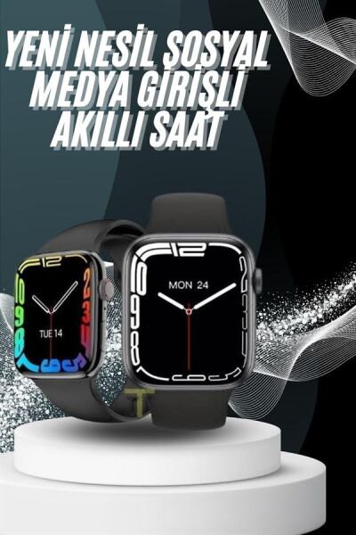 Yeni Model Akıllı Saat Dokunmatik Ekran Unisex Amoled Ekran 44 mm