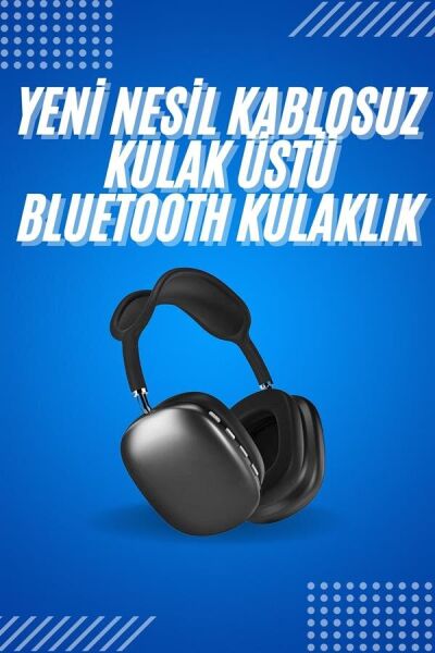 2025 Model Kulak Üstü Kablosuz Bluetooth Kulaklık Gürültü Azalta Uzun Pil