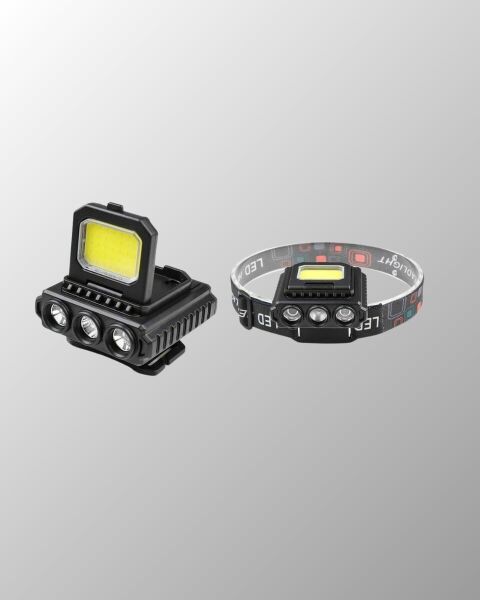 Şarjlı LED Kafa Lambası 800 Lumen COB XPE Ayarlanabilir Başlıklı