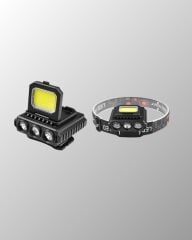 COB + XPE LED Kafa Feneri 800 Lumen USB Type C Şarjlı Çok Modlu