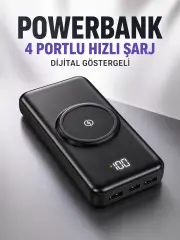 10.000 Mah Powerbank 4 Portlu Hızlı Şarj Dijital Göstergeli