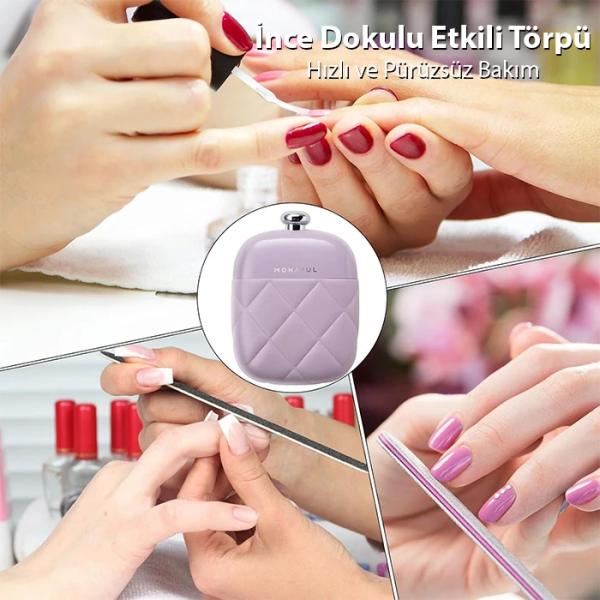 EZERE 4in1 Taşınabilir Tırnak Makası + Törpü + Kulak Kaşığı Bakım Seti-(5775)