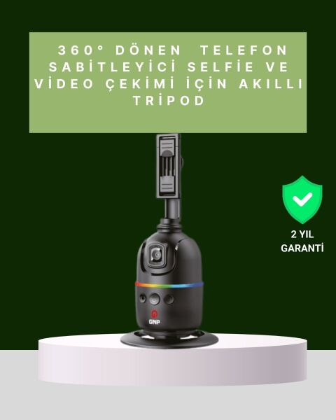 Yüz Takipli 360° Akıllı Gimbal Telefon ve Aksiyon Kamera Uyumlu