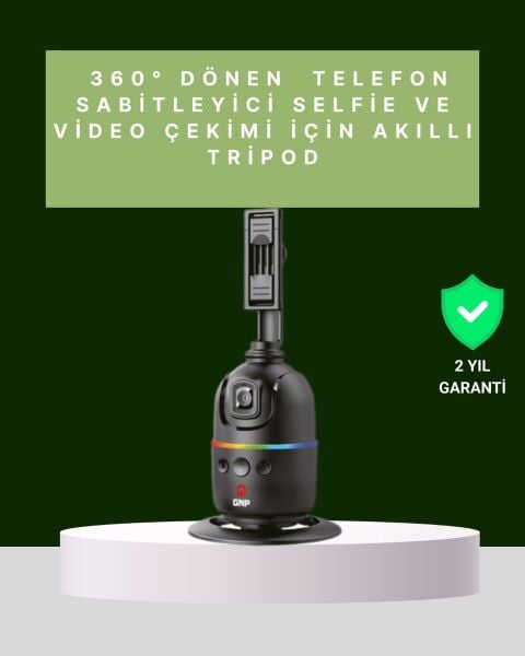 Yüz Takipli 360° Akıllı Gimbal Telefon ve Aksiyon Kamera Uyumlu