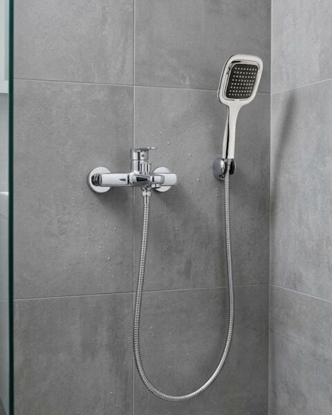 Siyah Duş Seti El Duşu Başlığı Spiral Hortum Dayanıklı Banyo Duş Aksesuarı