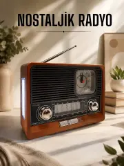 Nostaljik Radyo USBAUX Ve SD Kart Girişli Bluetooth Bağlantılı