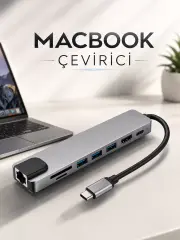 Çevirici Dönüştürücü Adaptör Macbook 3 In 1 Type-C To Hdmı USB 3.0