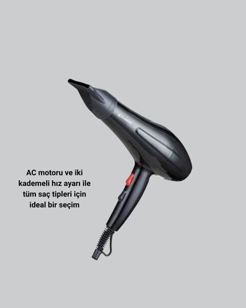 Profesyonel Saç Kurutma Makinesi – AC Motor Soğuk Üfleme 2 Hız Kademesi