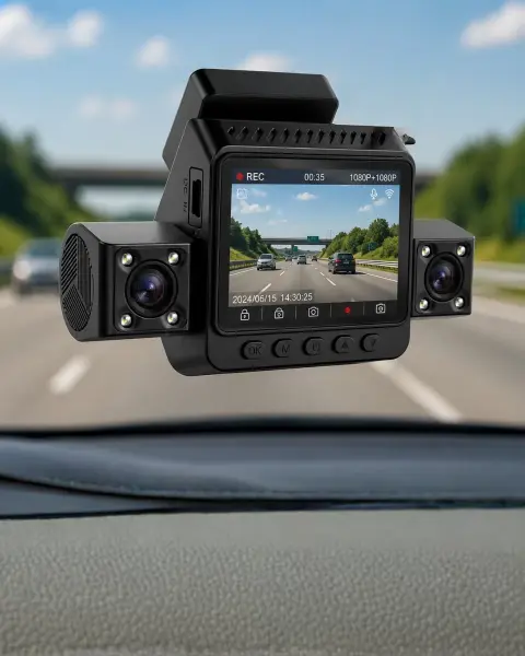 Araç Ön Arka İç Kamera Sistemi Full HD Hareket Sensörlü Kayıt Cihazı