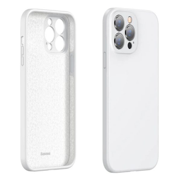 Baseus Liquid iPhone 13 Pro Max Kılıf Kamera Korumalı İçi Kadife Silikon Kılıf-(5775)