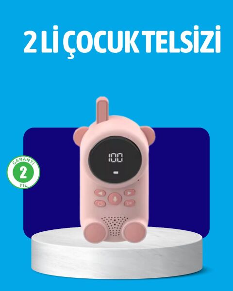 USB Şarjlı Çocuk Telsizi – Renkli Ekran VOX Modu Kompakt Tasarım