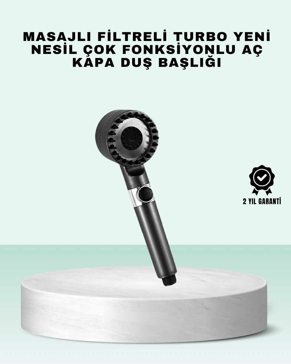Aç Kapa Tuşlu Filtreli Duş Başlığı Yeni Nesil Tasarım