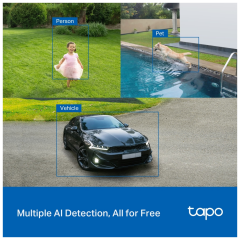 TP-LINK Tapo TC85 KIT (C425 KIT) 2K QHD 40Mpix Dış Mekan IP66 WiFi 15Mt. Renkli Gece Görüşü İki Yönlü Ses Yapay Zeka Destekli Güneş Enerjili Güvenlik Kamerası Kiti(1923)