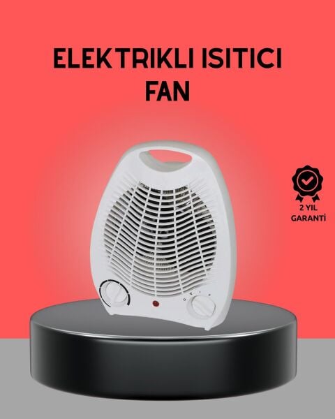 Mini Elektrikli Isıtıcı 2000W – Termostatlı Fanlı Isıtma Taşınabilir Tasarım