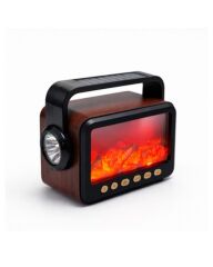 Dekoratif Şömine Görünümlü Bluetooth Hoparlör Radyo USB TF Destekli