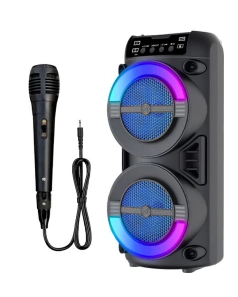 Taşınabilir Bluetooth Hoparlör RGB Işık Efektli Stereo Ses