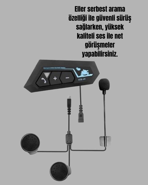 Bluetooth 5.0 EDR Kask Kulaklık Yüksek Ses Kalitesi ve Gürültü Önleme