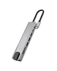 Type C Hub Çoklayıcı 8 Port USB HDMI RJ45 Kart Okuyucu