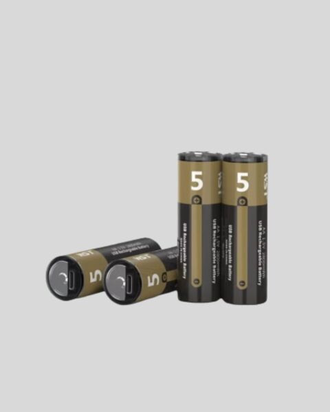Tekrar Şarj Edilebilir AA USB Type-C Pil | 1000+ Döngü | 1.5V Sabit Voltaj