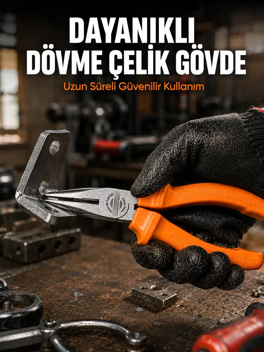 Uzun Çene Tasarımlı Dövme Çelik Kargaburun Hassas Kavrama Performansı