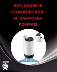 Otomatik Şarjlı Damacana Pompası Ev Ofis Kamp Kullanım
