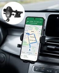 Araç Havalandırma Telefon Tutucu 360 Derece Döner Otomatik Kilitli Stand